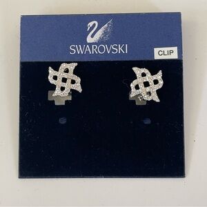 Swarovski Silver Geometric Stud Earrings